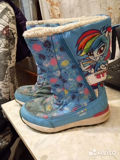 Слипон и сапоги для девочки 32 размер