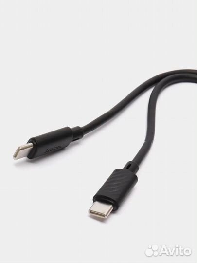 USB-C кабель hoco Gratified Type-C, 3А, PD 60Watt