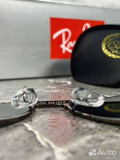 Очки Ray Ban Aviator черные с полным комплектом