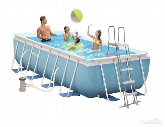 Бассейн intex прямоугольный 26788, 400х200х100 см