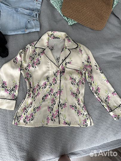 Блузка zara в бельевом стиле