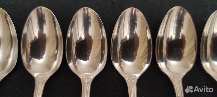 Кофейные ложки мельхиор Серебряная Роза