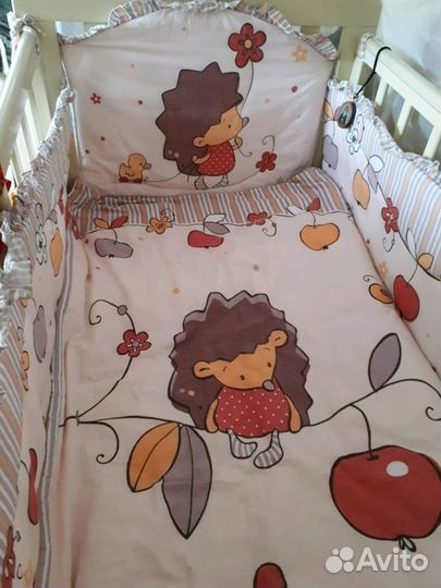 Комплект в кроватку ёжик топа топ золотой гусь