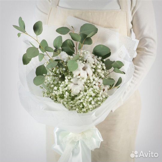 Гипсофила в моно и микс букетах