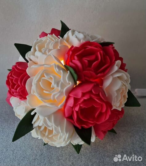 Минисветильник Пионы, декор, светильник