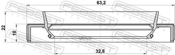 Сальник привода Febest 9031135064 95HBS-34631022L