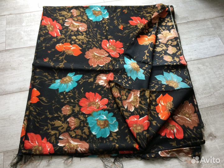 Винтажная ткань СССР цветочный принт