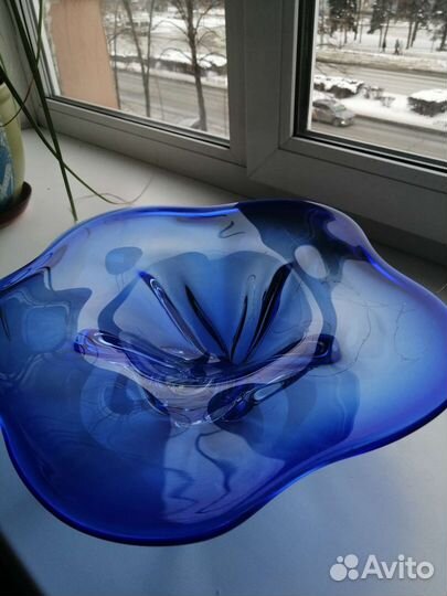 Ваза для фруктов Чехия винтаж