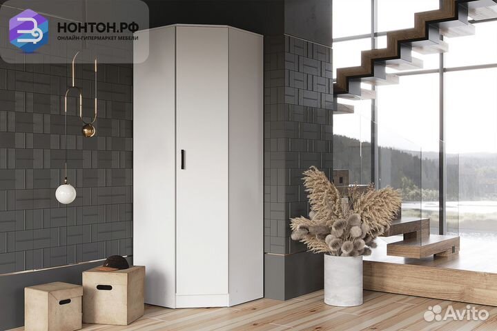 Шкаф угловой Эра белый гладкий