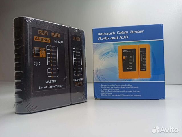 Кабельный LAN тестер RJ-11, RJ-45