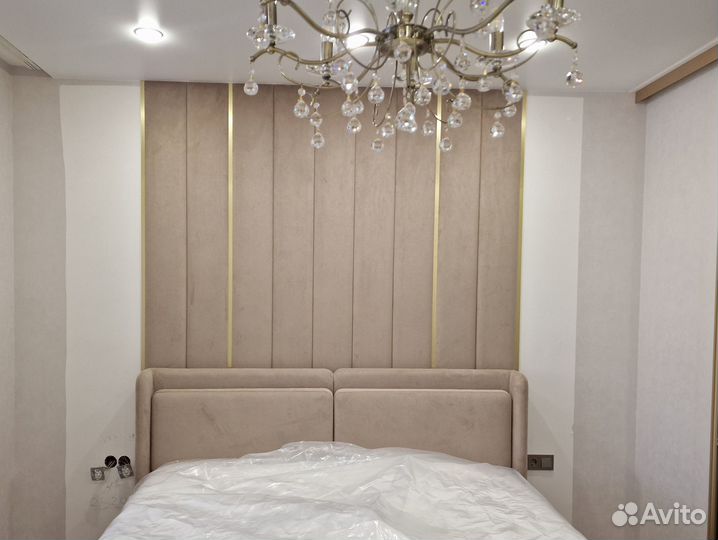 Мягкие стеновые панели, кровати