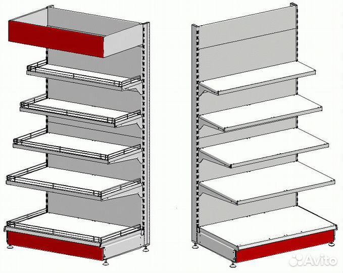 Стелажи Торговые