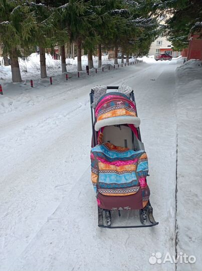 Детские санки коляска ника