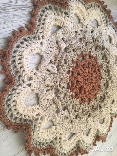 Коврик ручной работы. 93 см. Хлопок. Стирка. Торг