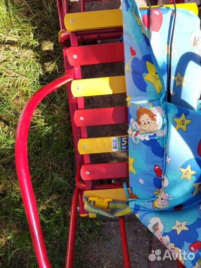 Детские зимние санки на колесах с подкладкой