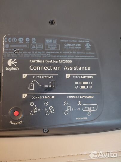 Logitech MX3000 беспроводные клавиатура + мышь