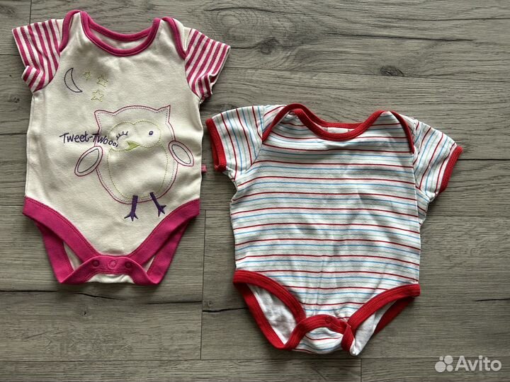 Боди и ползунки новорожденному пакетом 56 62 68