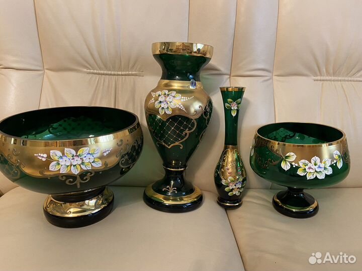 Фруктовница, ваза богемия лепка Чехия