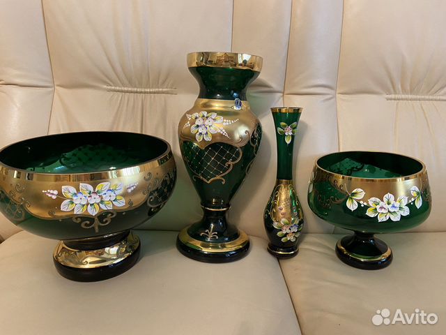 Фруктовница, ваза богемия лепка Чехия