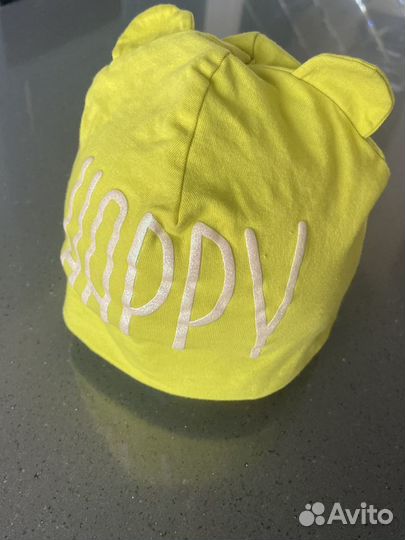 Шапка детская салатовая для теплой осени/ весны на