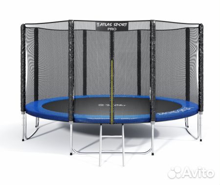 Батут Atlas Sport 404 см 13ft PRO blue