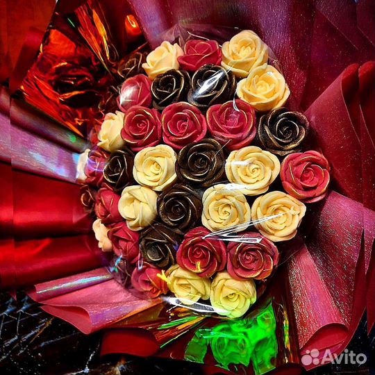 Форма силиконовая для изготовления шоколадных роз