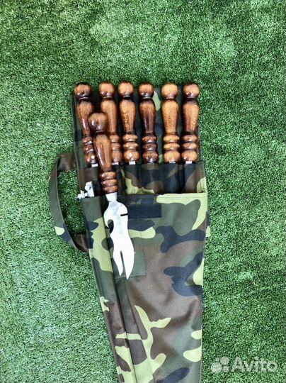 Шампура в чехле с походным мангалом