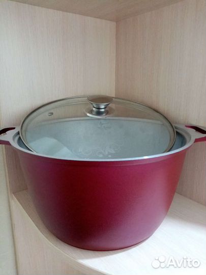 Кастрюля 6л со стеклянной крышкой