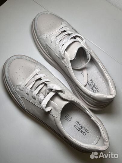 Кеды натаральная кожа серые 40