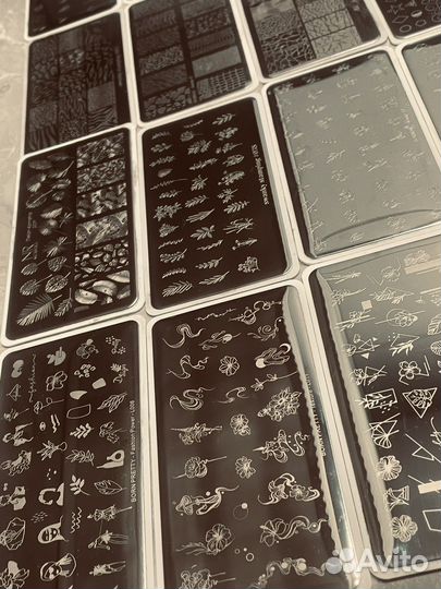 Все для стемпинга, пластины, лак