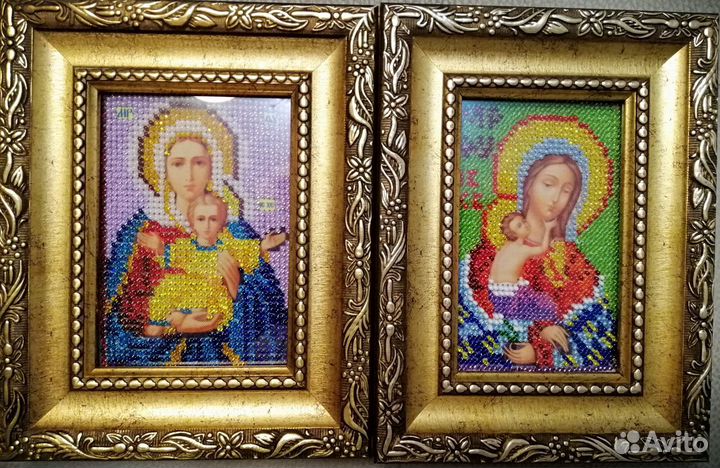 Иконы ручная вышивка чешским бисером