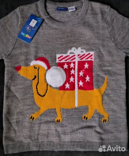 Новый новогодний свитер Lupilu 98-104