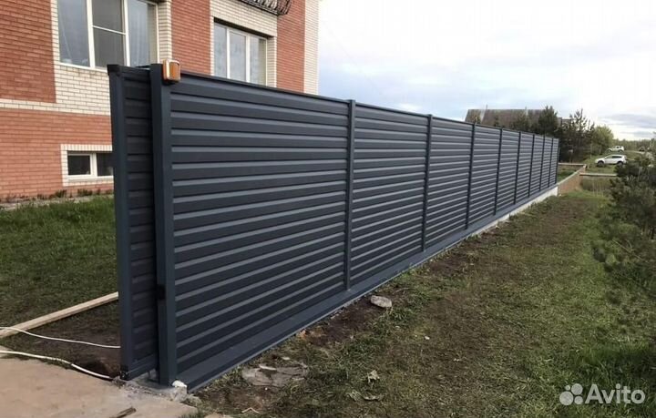 Откатные ворота. Калитка