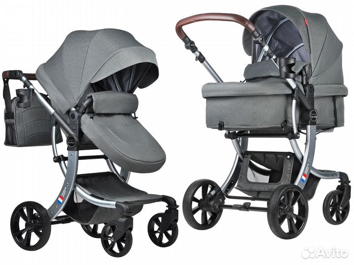 Коляска трансформер Aimile Original New Silver (Те