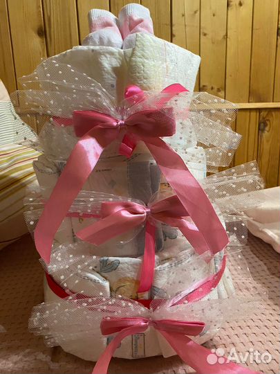 Торт из памперсов подгузников