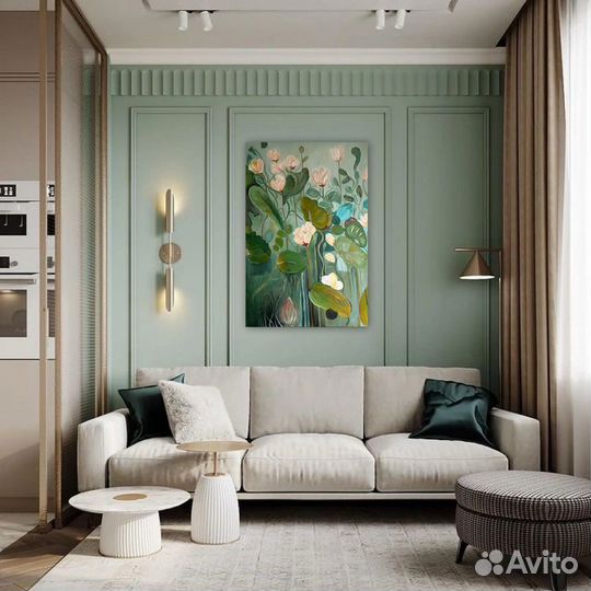 Картина большая цветы в наличии