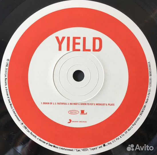 Виниловая пластинка Pearl Jam yield (140 Gram)