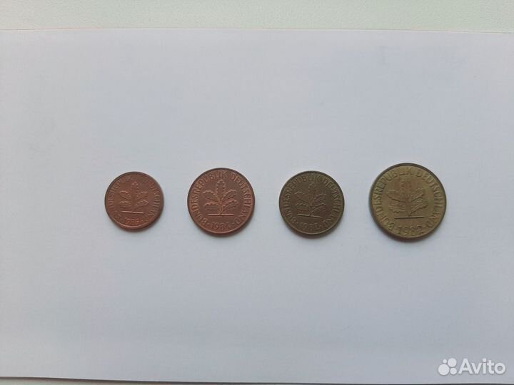 Монеты фрг 80-х годов 20 века