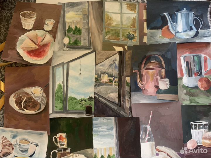 Домашка по живописи (натюрморт/пейзаж)