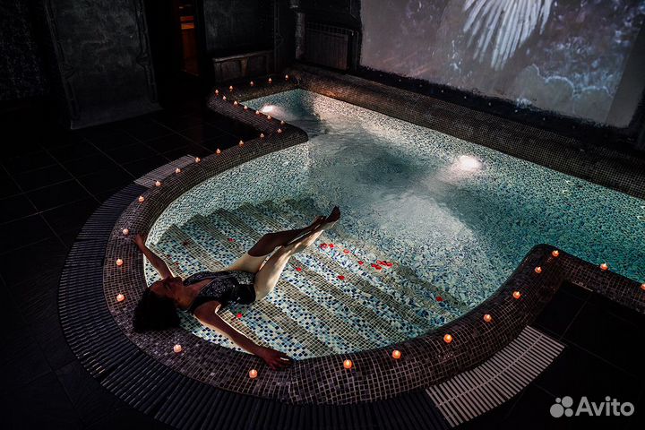Баня сауна с бассейном
