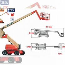 Коленчатый подъемник 26,5м дизельный бу исправный