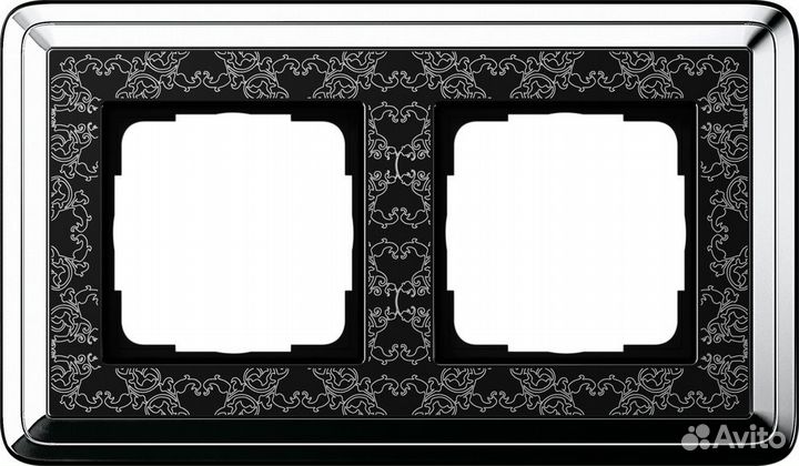Gira ClassiX Art Хром/Черный Рамка 2-ая
