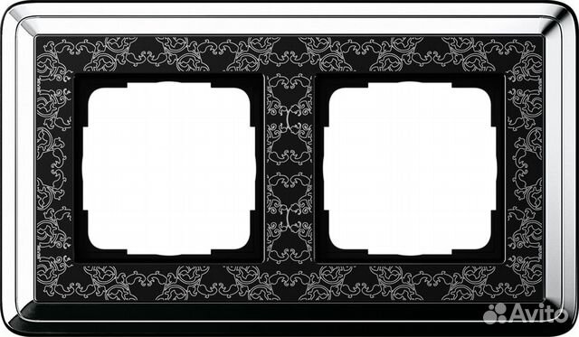 Gira ClassiX Art Хром/Черный Рамка 2-ая