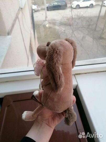 Собака с сердечком мягкая игрушка