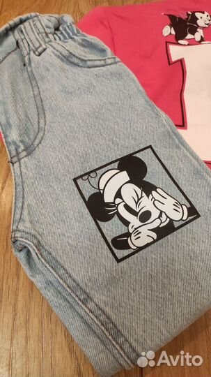 Костюм джинсы- свитшот Зара на девочку 92-140