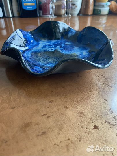 Дизайнерская тарелка ручной работы