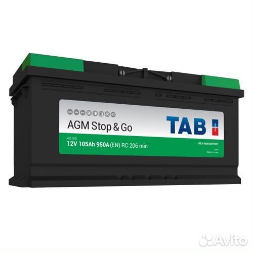 Аккумулятор TAB 105a/ч Eco Dry AGM