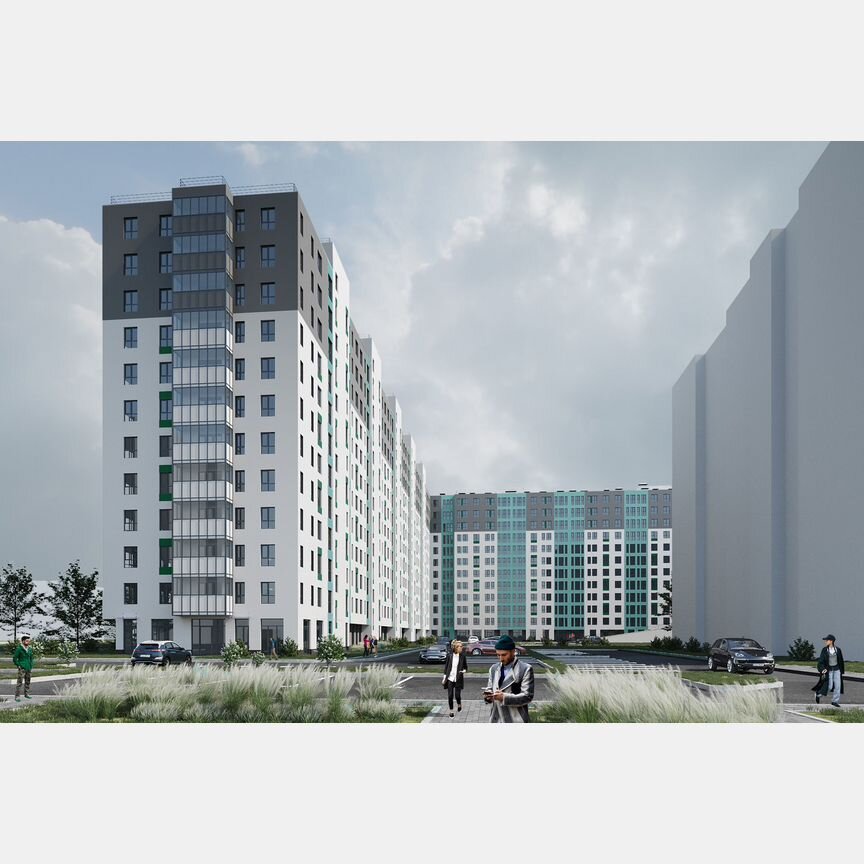 2-к. квартира, 52 м², 2/12 эт.