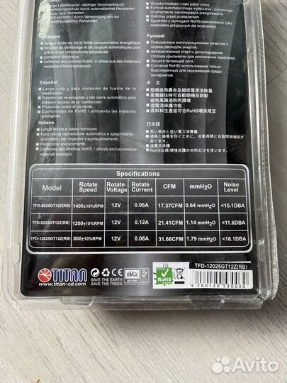 Корпусный вентилятор Titan green vision