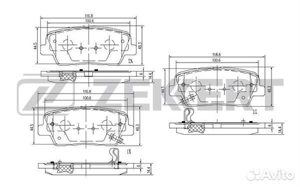 Zekkert BS-2818 Колодки тормозные дисковые